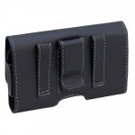 Wholesale iPhone 4S 5S Extendable Horizontal Pouch (Full Black)